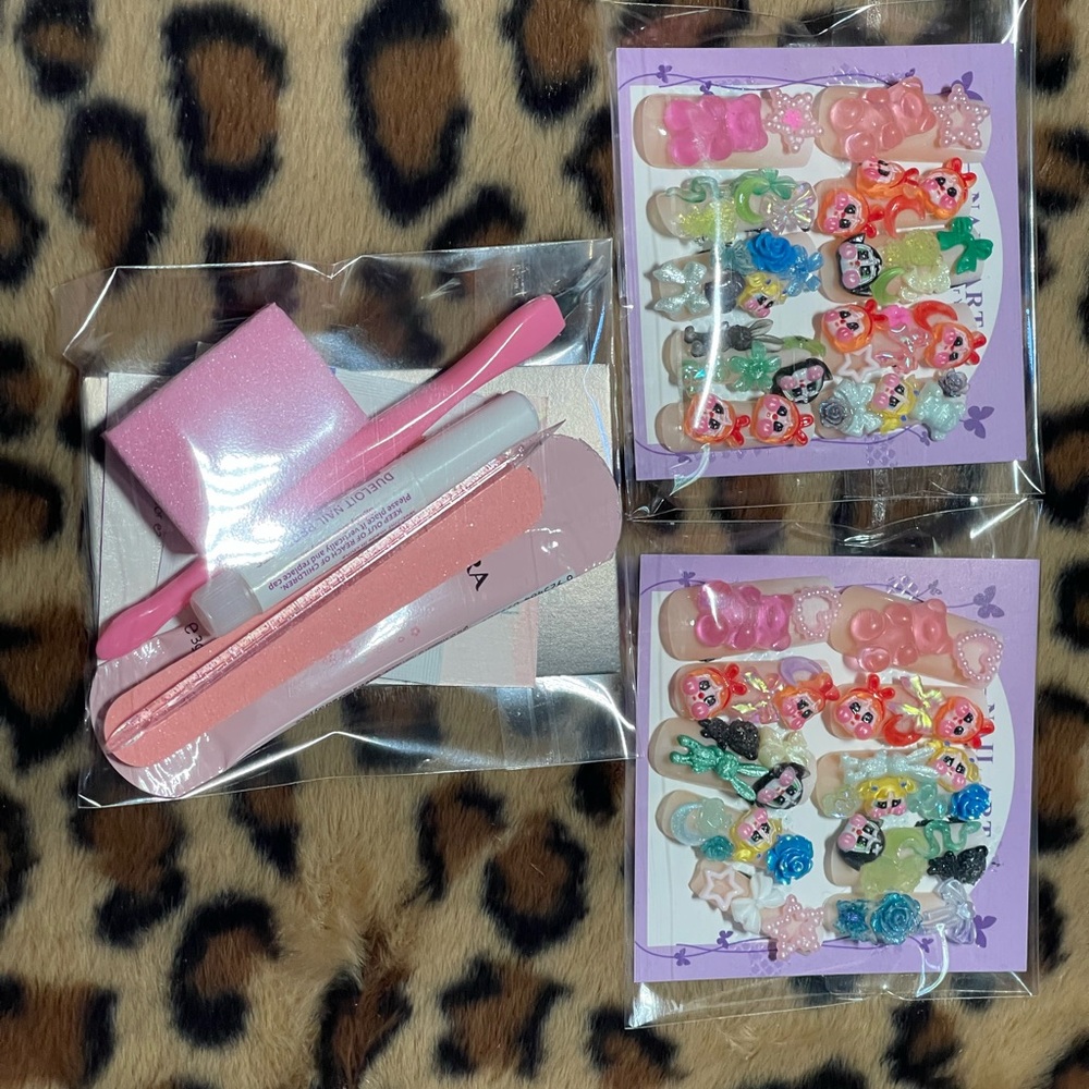 Power puff girls junk press on nails set